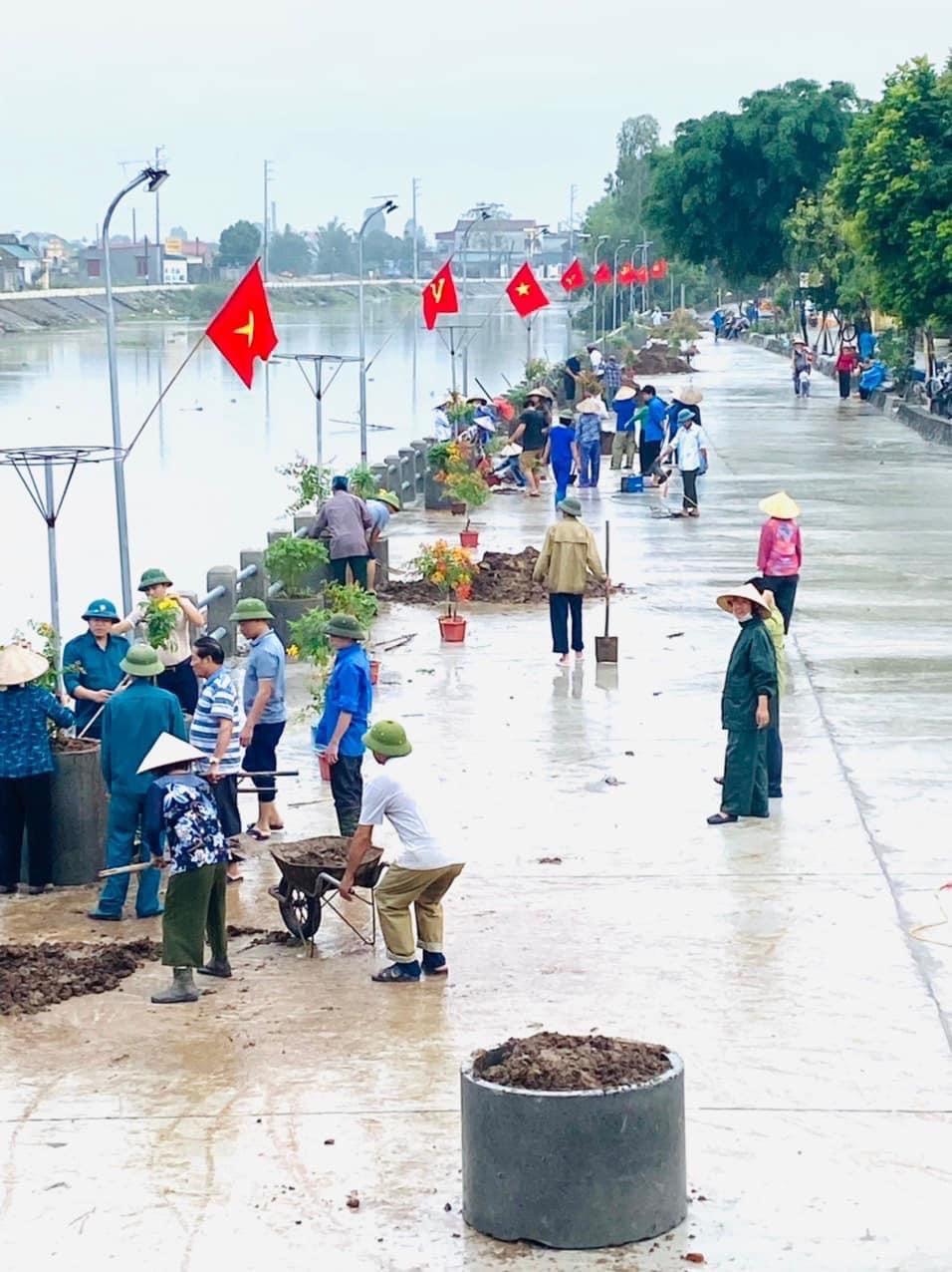 Khuôn viên xanh dành cho nhân dân tập luyện thể dục thể thao tại sông mới, Phú Hậu