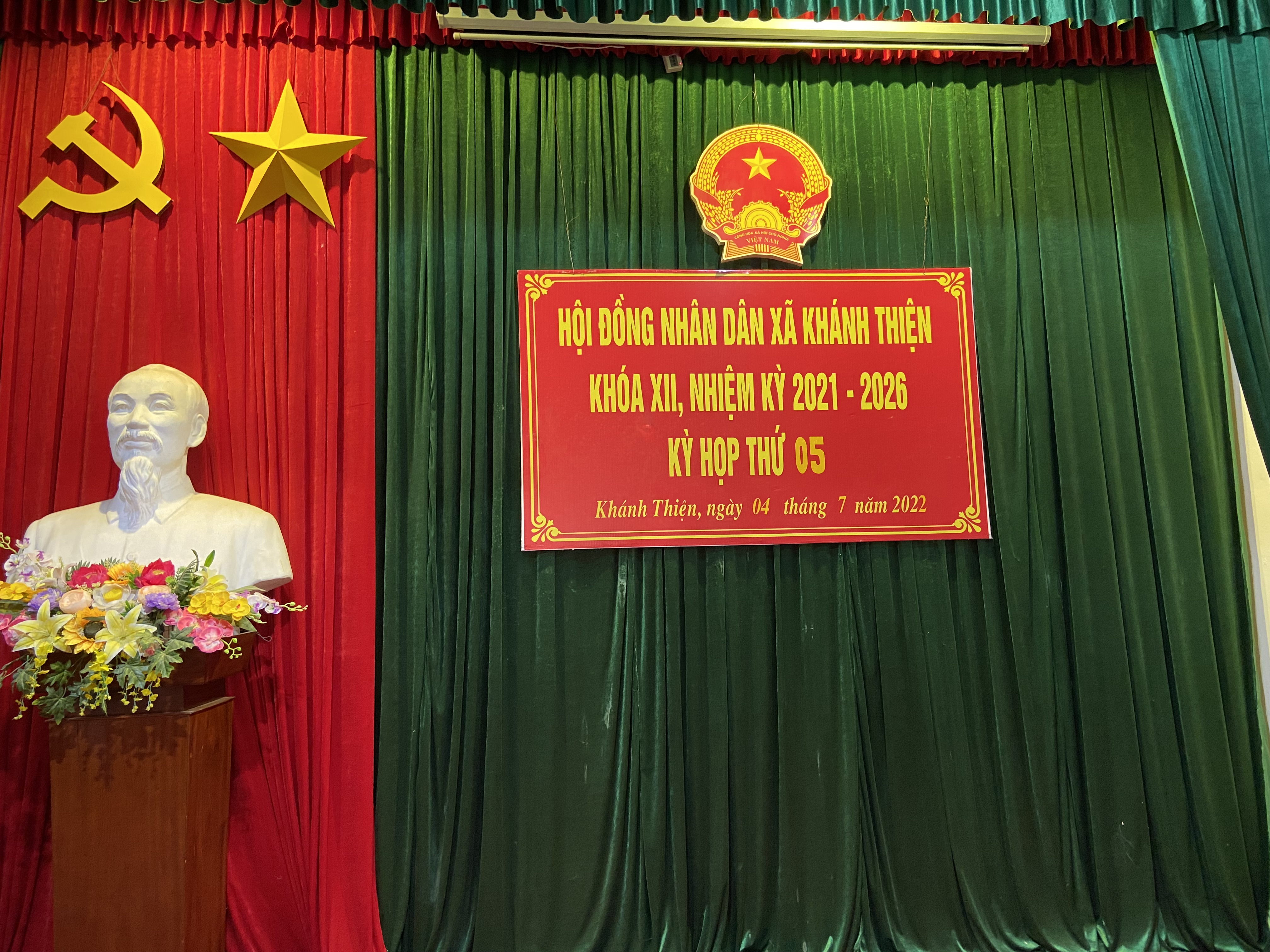 Kỳ họp thứ 5 - HĐND xã Khánh Thiện khóa XII, nhiệm kỳ 2021-2026